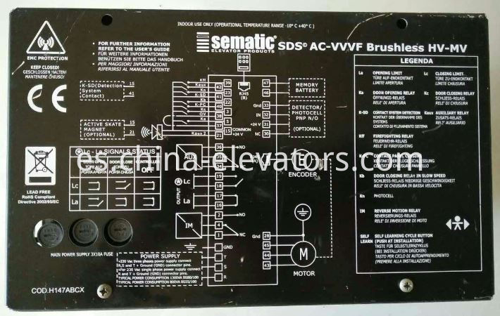 Sematic Car Door Operator Controller for Schindler Elevators 7000